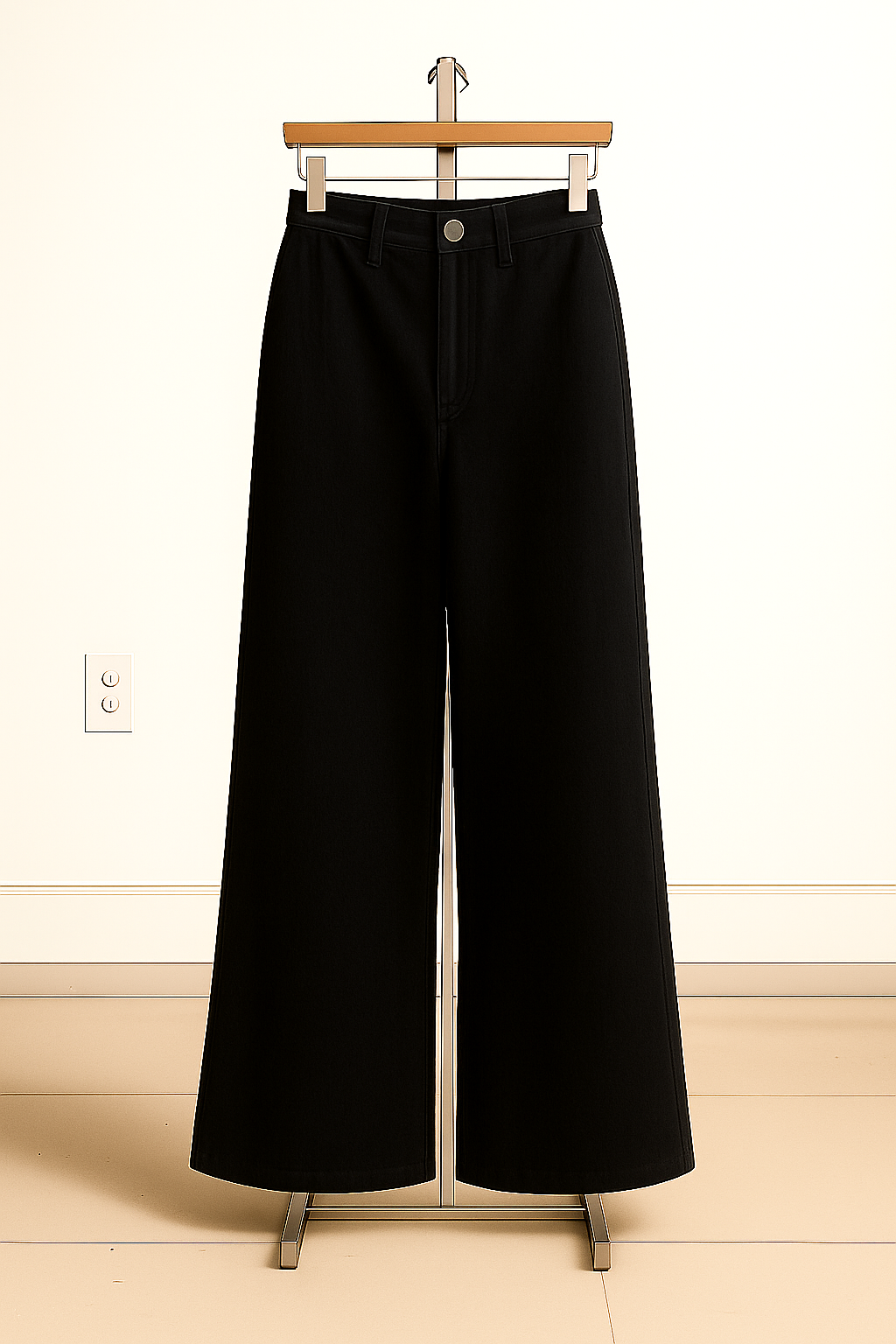 Black Wide Leg Denim Jeans