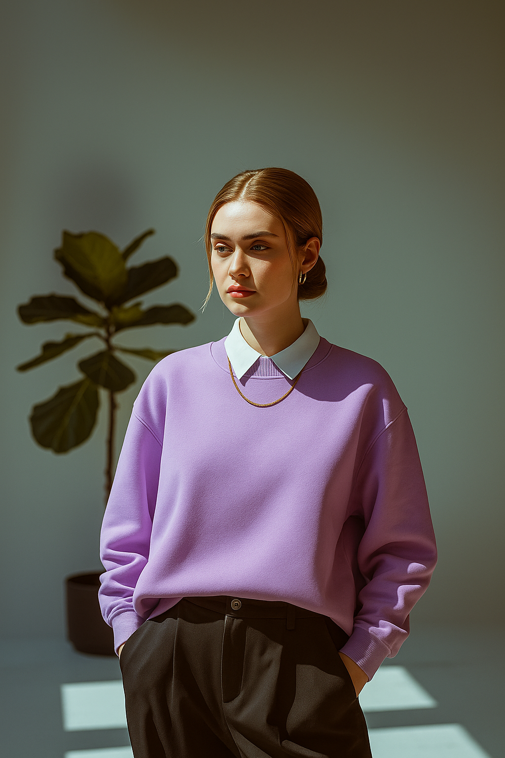 Women’s Collar Sweatshirt