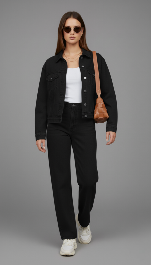 BLACK DENIM CO-ORD SET