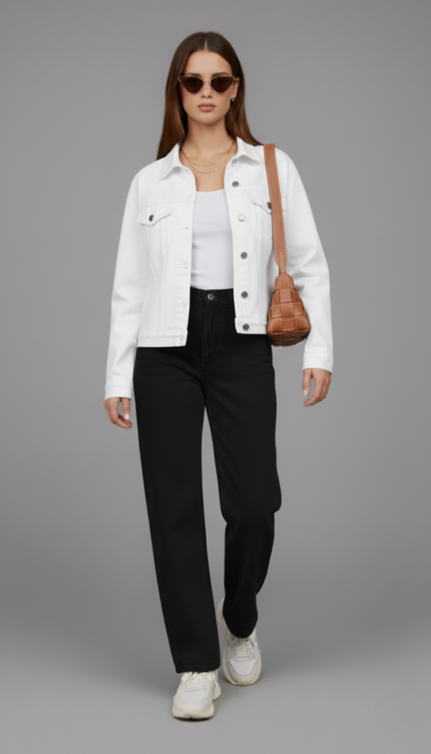 WHITE DENIM CO-ORD SET
