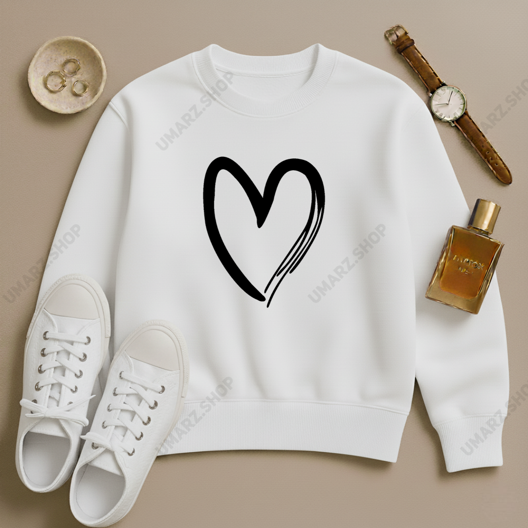 SHADED HEART SWEAT SHIRT