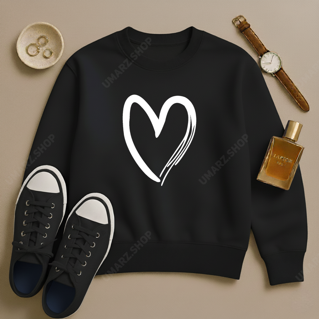 SHADED HEART SWEAT SHIRT