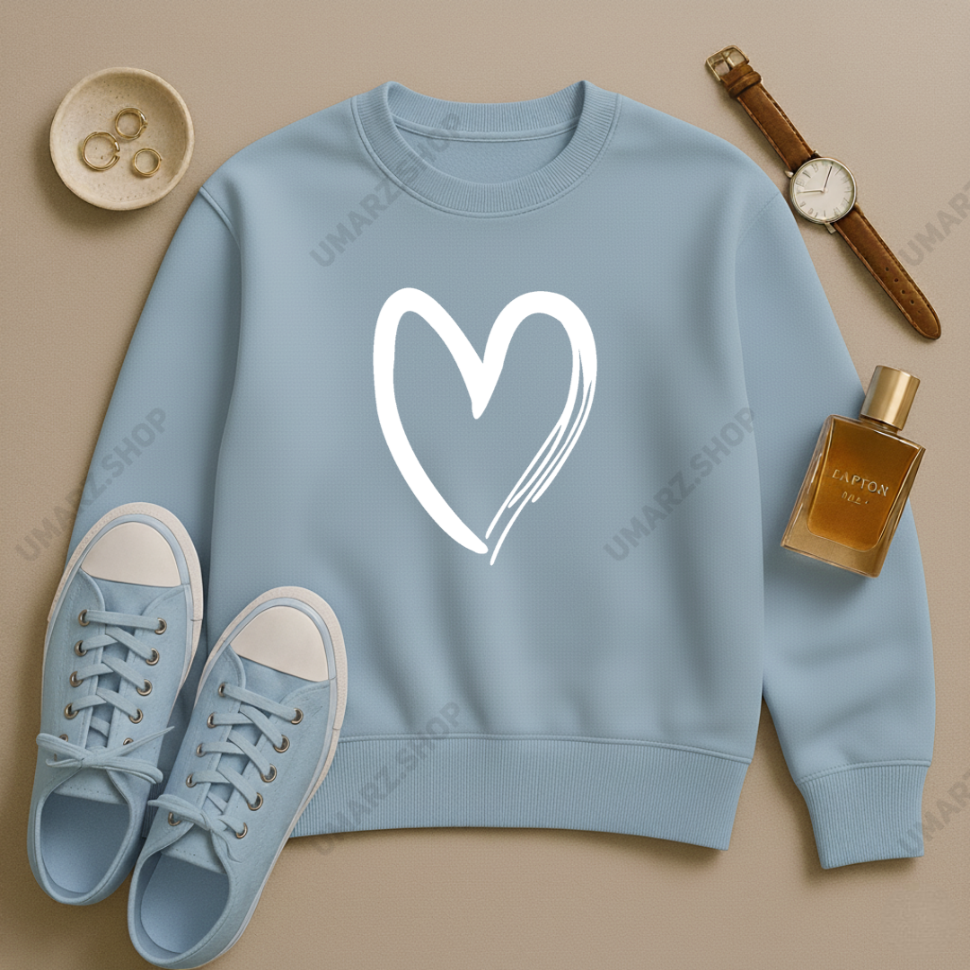 SHADED HEART SWEAT SHIRT