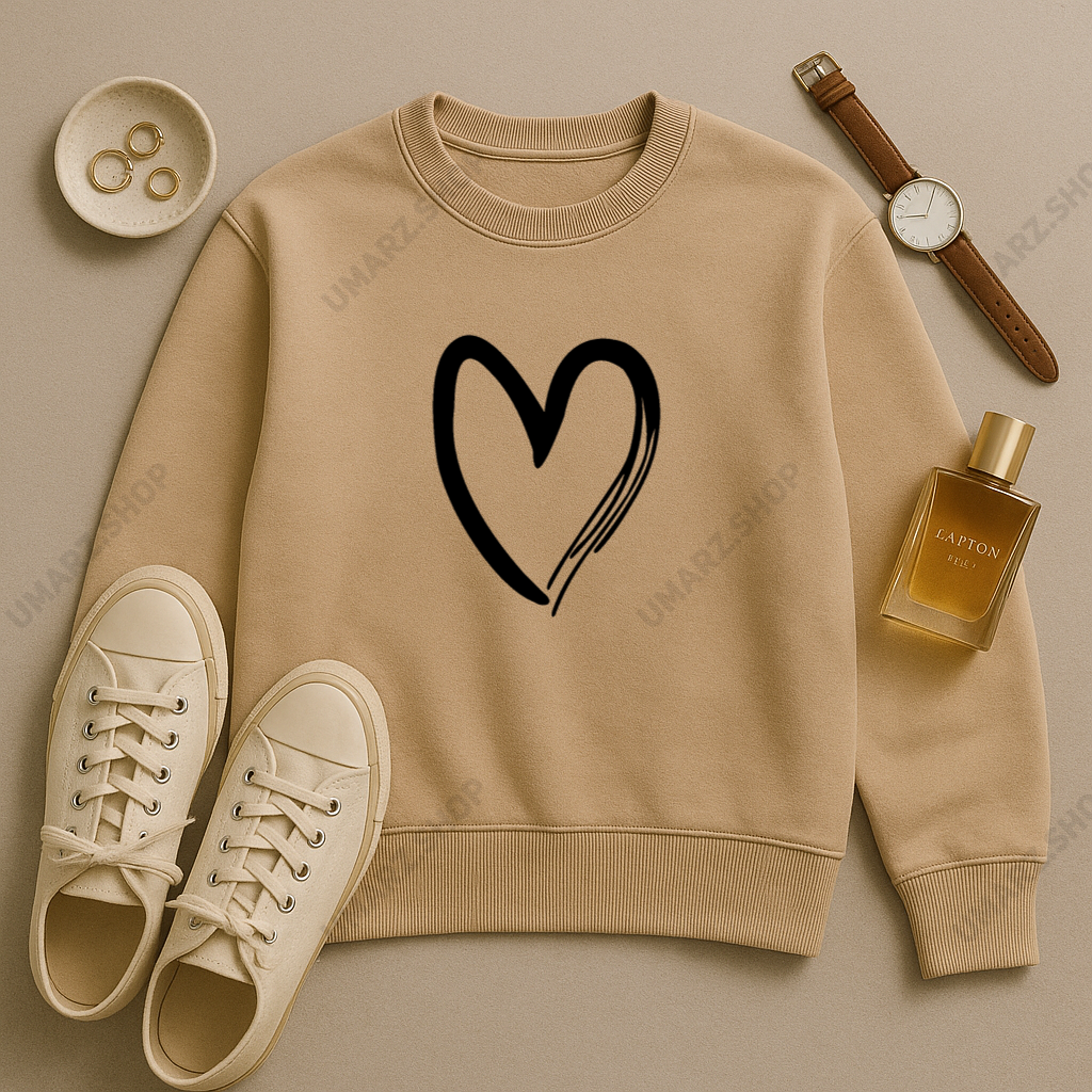 SHADED HEART SWEAT SHIRT