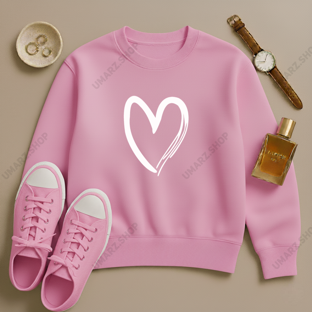 SHADED HEART SWEAT SHIRT