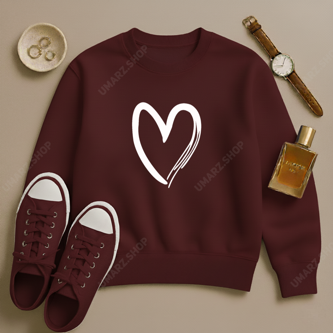 SHADED HEART SWEAT SHIRT