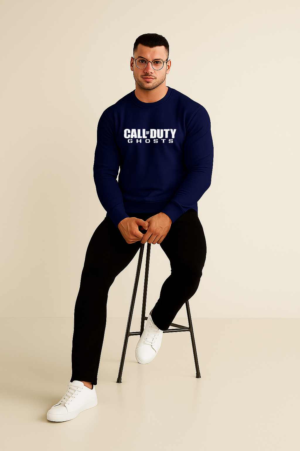 Classic Dark-Blue Sweatshirt
