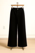 Black Wide Leg Denim Jeans