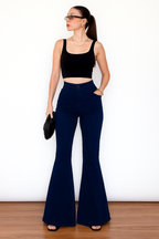 Dark-Blue Bell Bottom Jeans