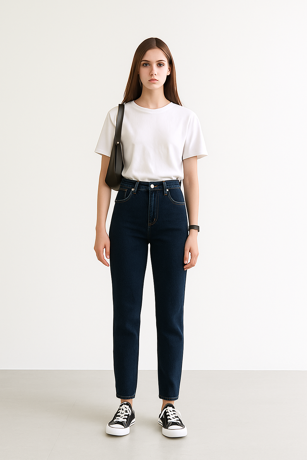 Dark Blue Mom Jeans