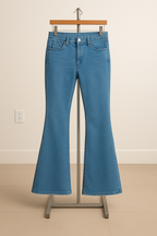 Mid-Blue Bell Bottom Jeans