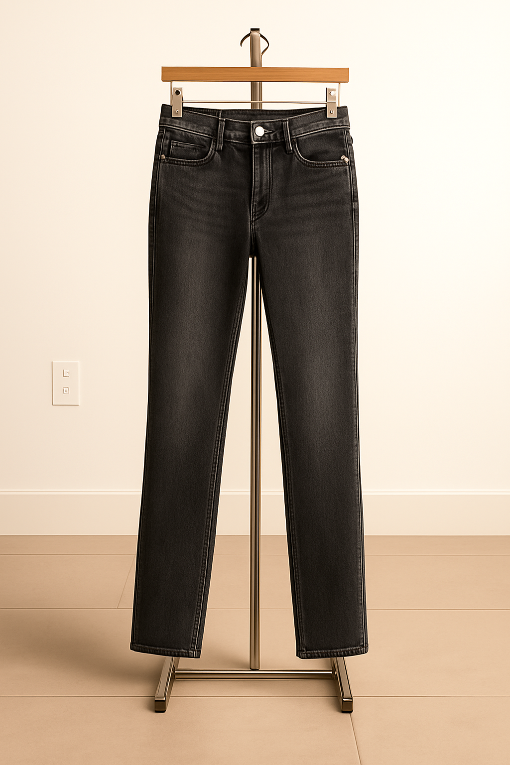 Faded-Black Skinny Fit Jeans