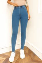 Mid-Blue Skinny Fit Jeans