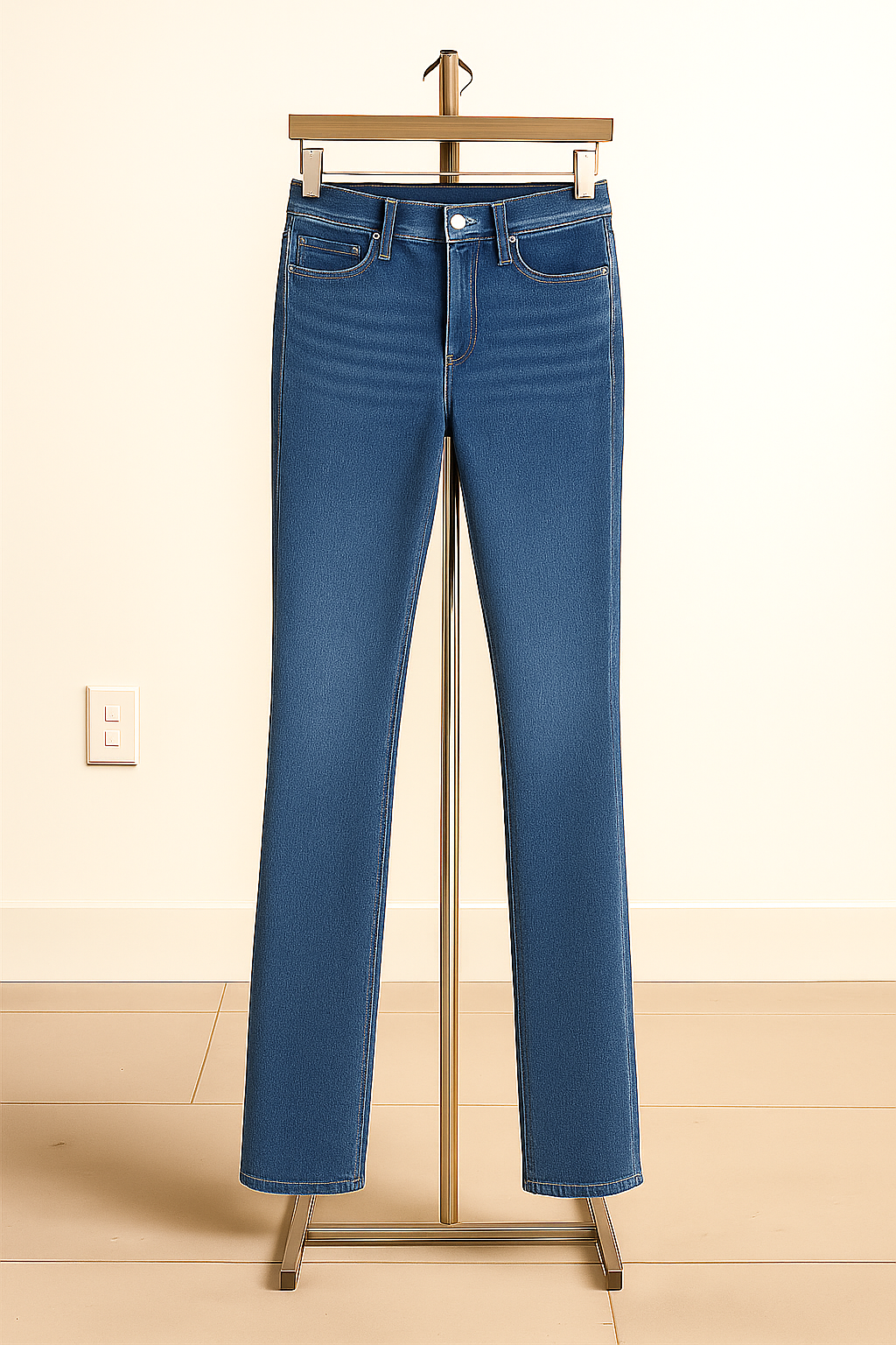 Mid-Blue Skinny Fit Jeans