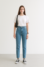 Sky Blue Mom Jeans