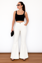 White Bell Bottom Jeans