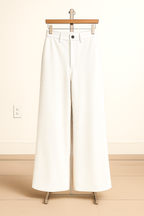 White Wide Leg Denim Jeans