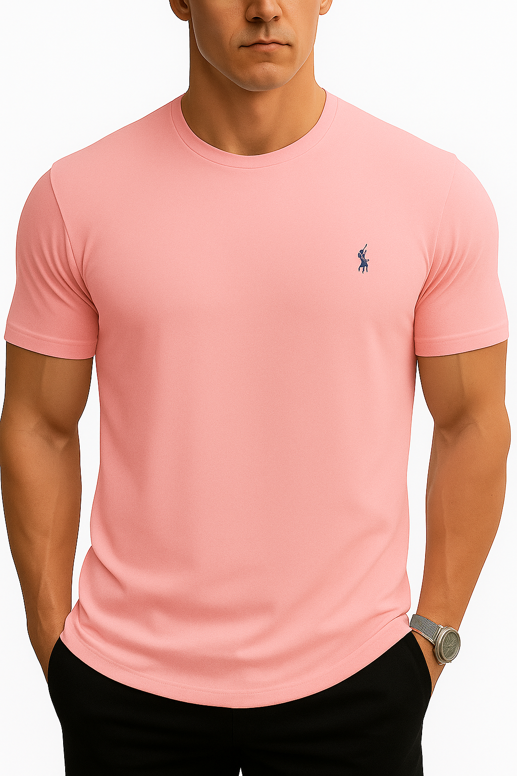 Sea-Pink Knit Reg T-Shirt
