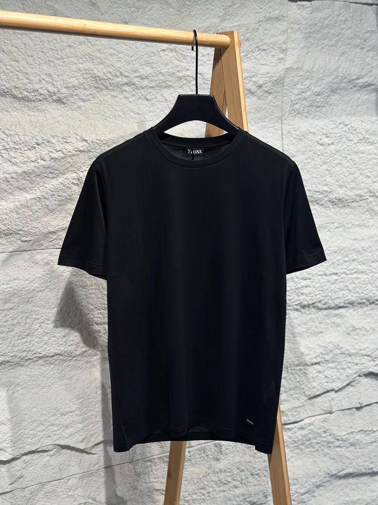 Black Knit Regular T-shirt
