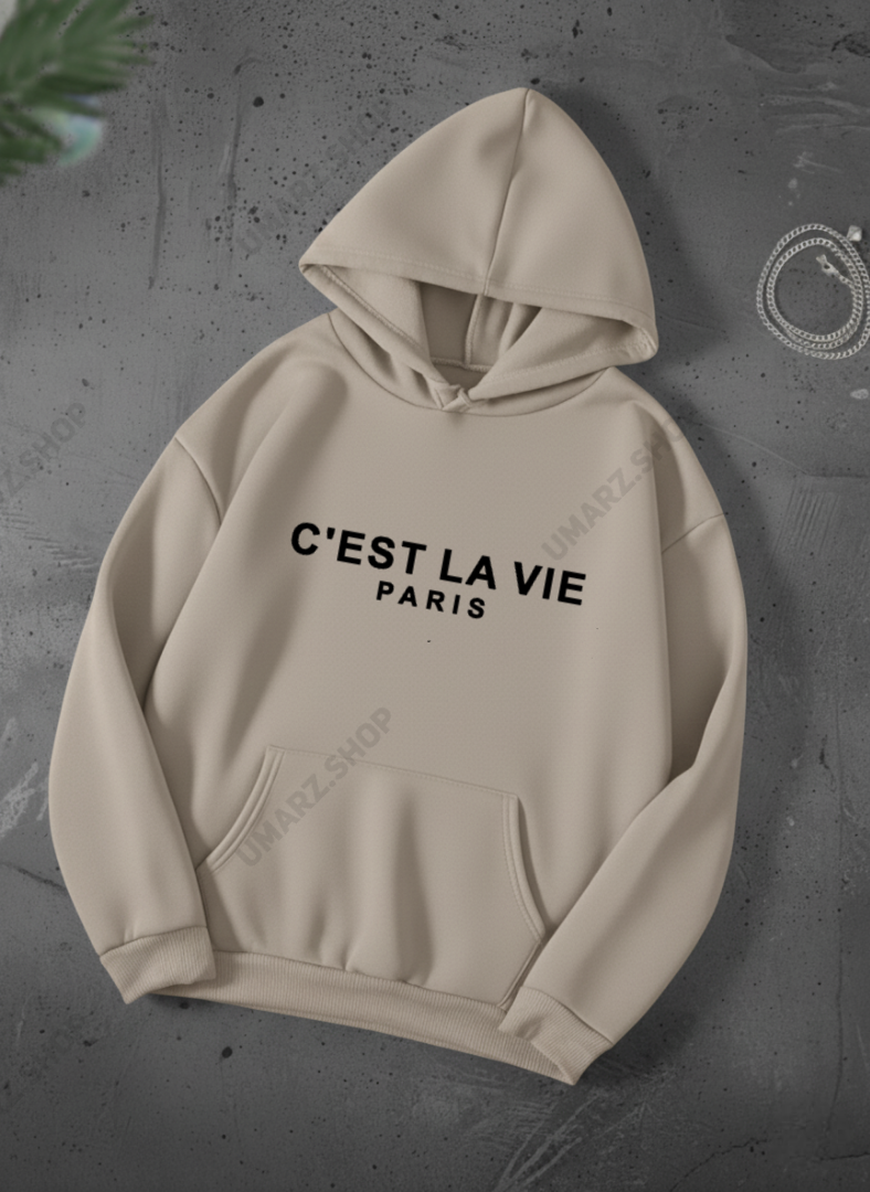 C'EST LA VIE HOODIE - PRINTED