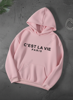 C'EST LA VIE HOODIE - PRINTED