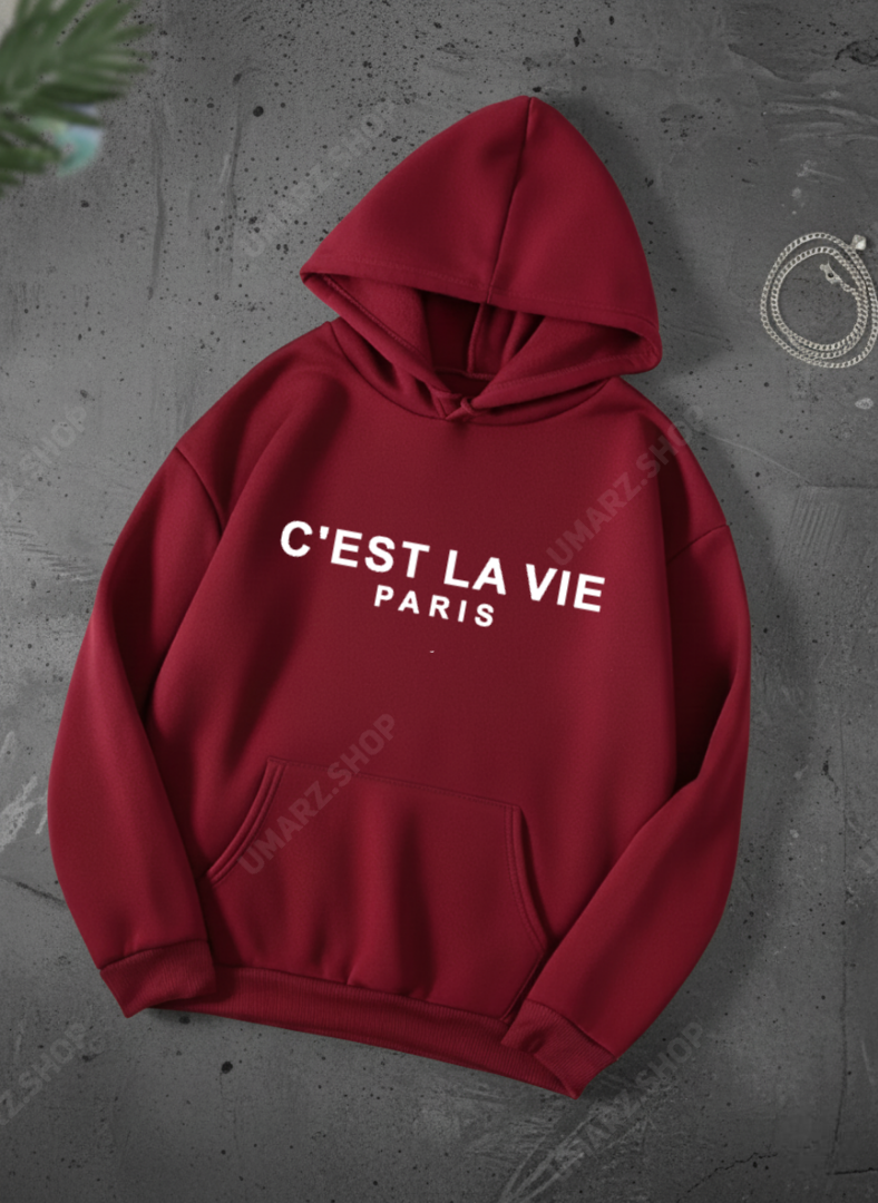 C'EST LA VIE HOODIE - PRINTED