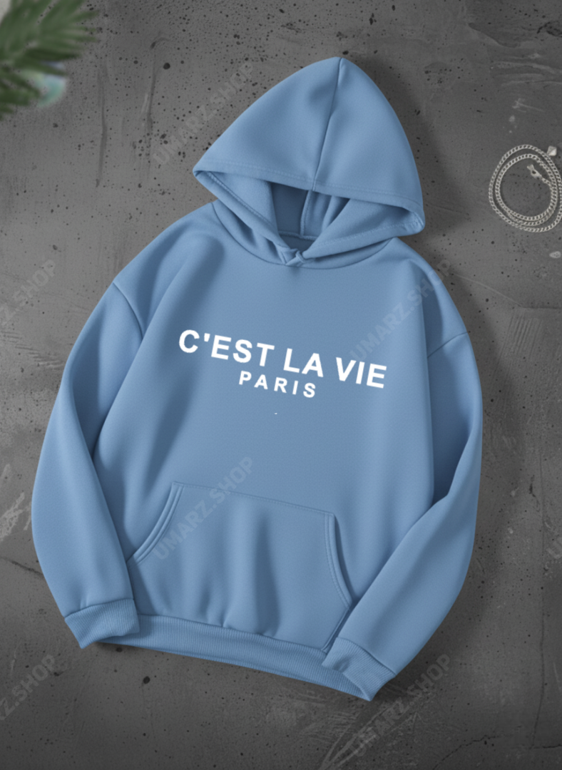 C'EST LA VIE HOODIE - PRINTED