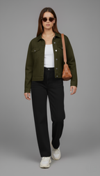 OLIVE DENIM CO-ORD SET