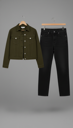 OLIVE DENIM CO-ORD SET