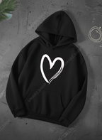 SHADED HEART HOODIE - PRINTED
