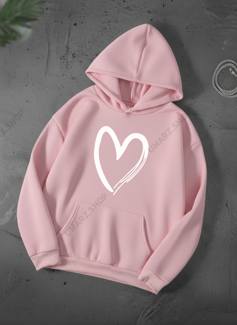 SHADED HEART HOODIE - PRINTED