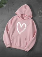 SHADED HEART HOODIE - PRINTED