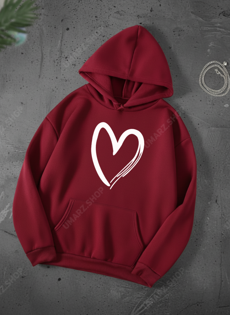 SHADED HEART HOODIE - PRINTED