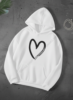 SHADED HEART HOODIE - PRINTED