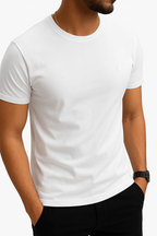 White Knit Regular T-shirt